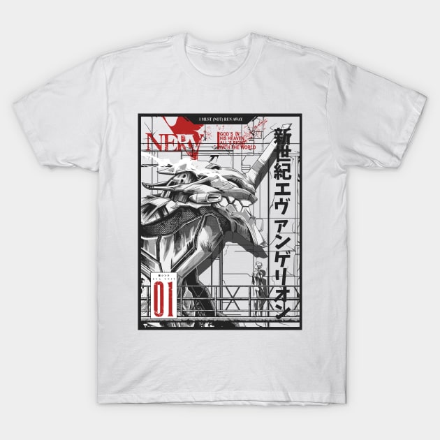 Evangelion Illustration - EVA 01 T-Shirt by jhony-caballero-store